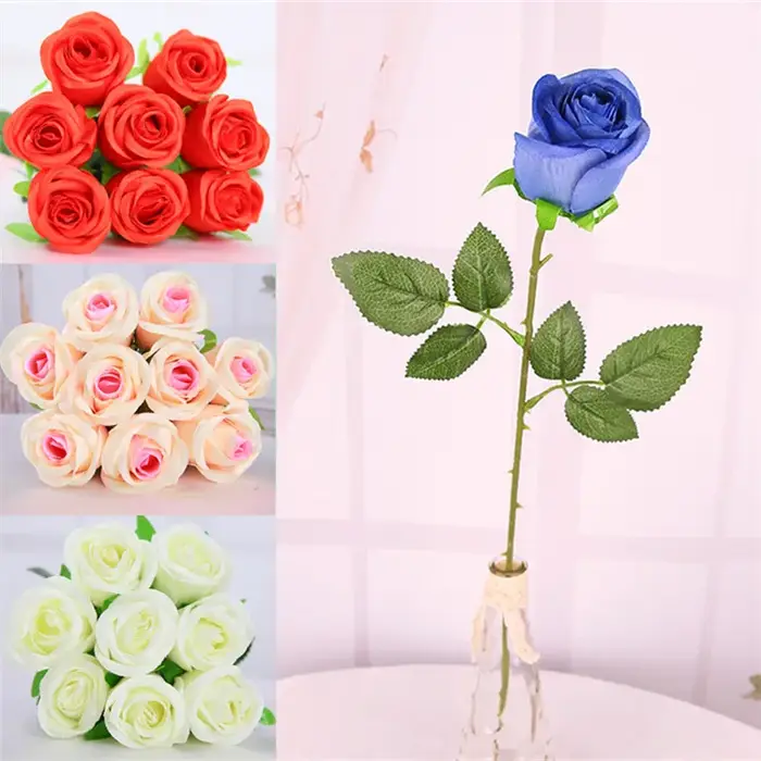 Fleurs artificielles en soie jaune Real Touch