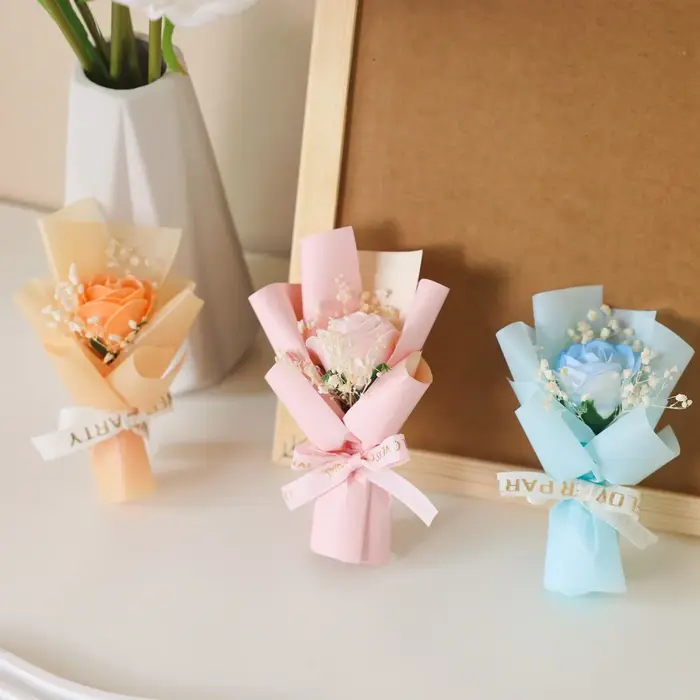 Mini Bouquet de fleurs de savon artificielles