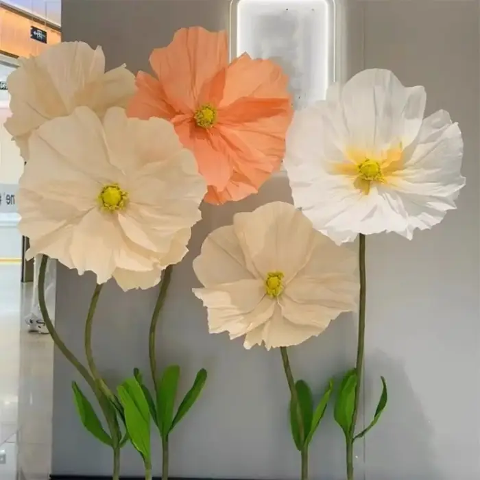 Nouveau 60cm simuler fleur géante papier simulé grande