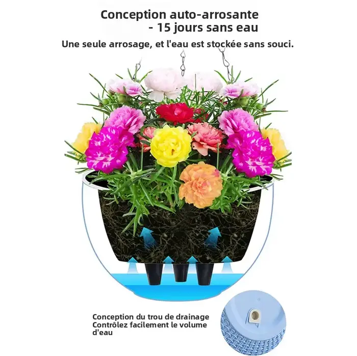 Pot de fleurs suspendu