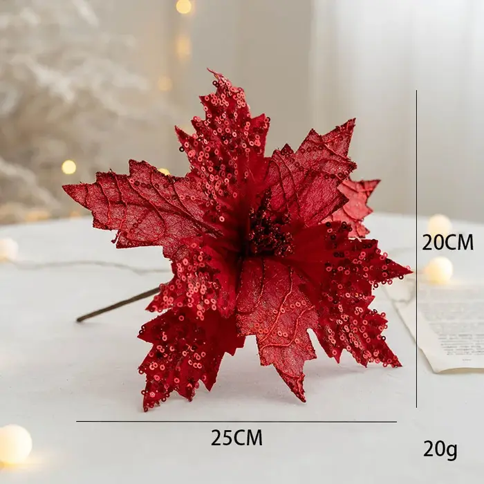Fleur de Noël de simulation d'or