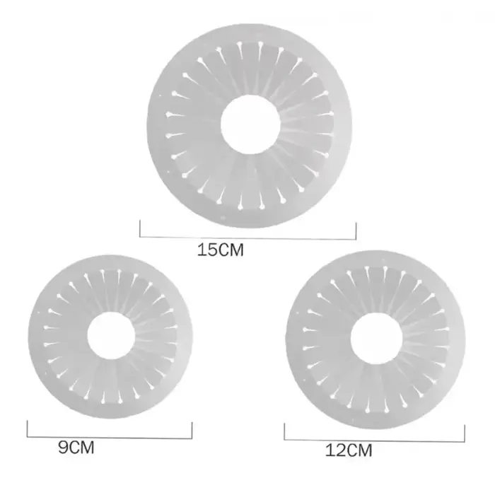Kit de fabrication de fleurs en ruban 9cm 12cm 15cm, pour fleurs en tissu DIY, figurines de table transparentes, broches et badges en ruban, pour débutants