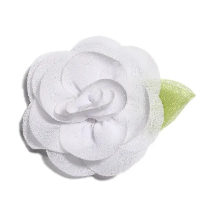 Fleurs en mousseline de soie pour décoration de mariage, 10 pièces, 5.5cm, tissu décoratif pour nouveau-né, avec feuilles, pour la maison, le jardin