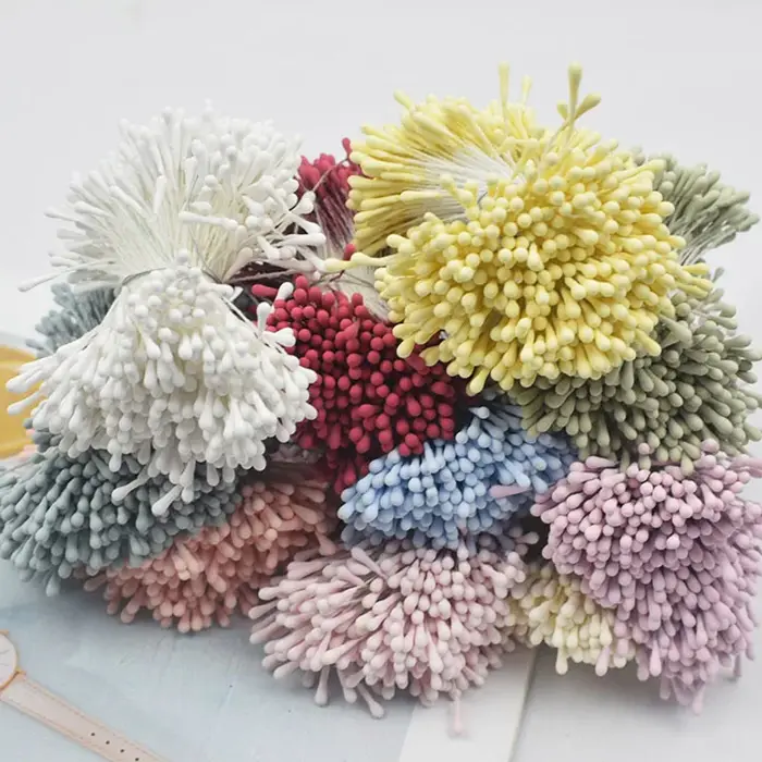 400 pièces 2mm Mini fleur étamine Pistil mariage à la main fleurs artificielles