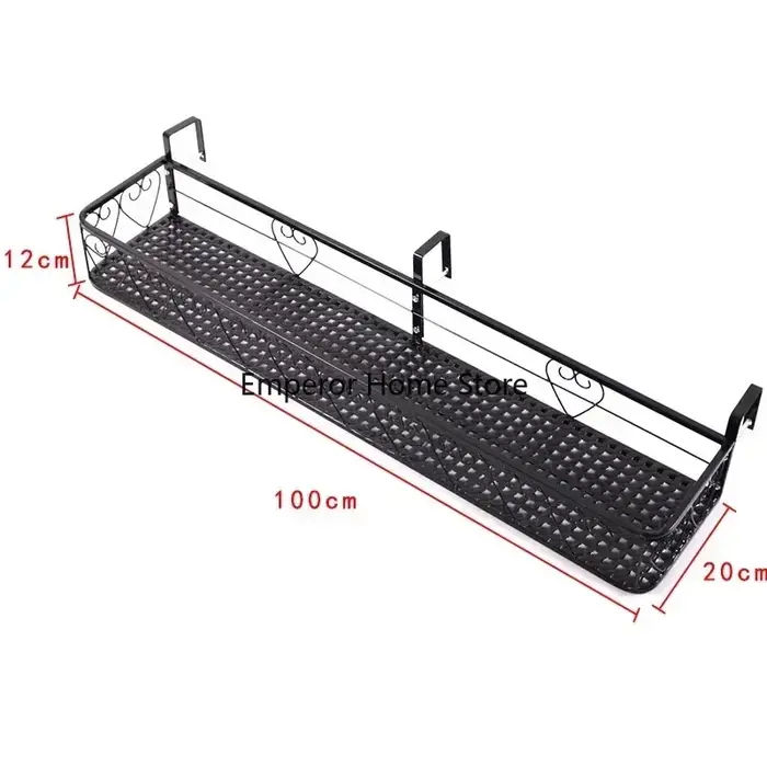 Pot de fleur de fenêtre de garde-corps de balcon de stockage T1, support de fleur en fer T1, plante mise en place par étagères