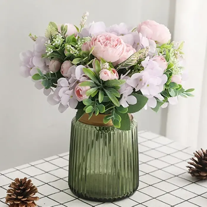 1 Bouquet de pivoines en soie