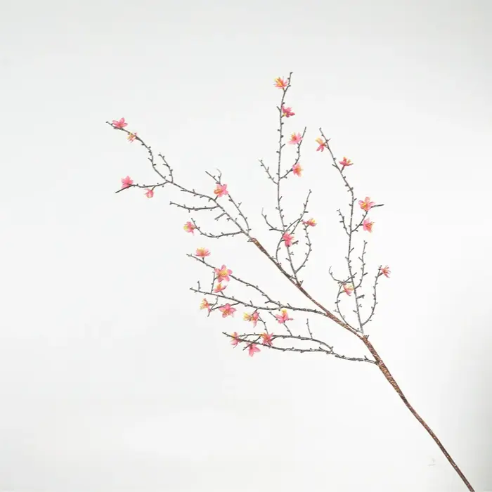 4 pièces de branches de pruniers d'hiver artificielles de 120 cm, fleurs artificielles en soie, plan
