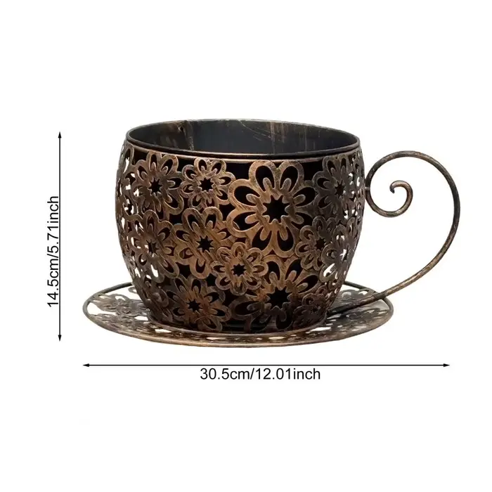 Pot de fleurs vintage en fer