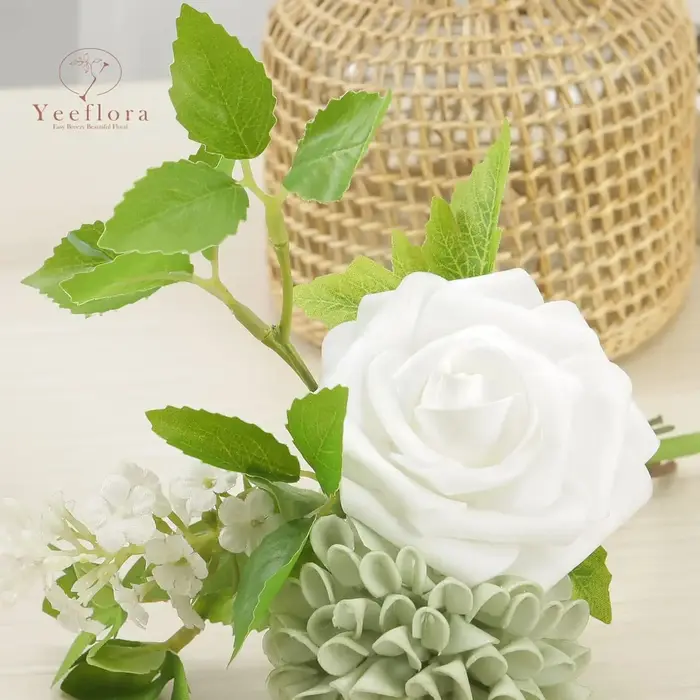 Fleurs de Dahlia vert sauge