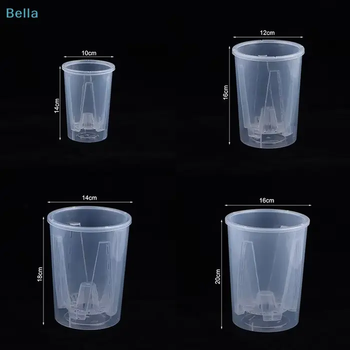 ♩ Pots à orchidées en plastique transparent avec trous