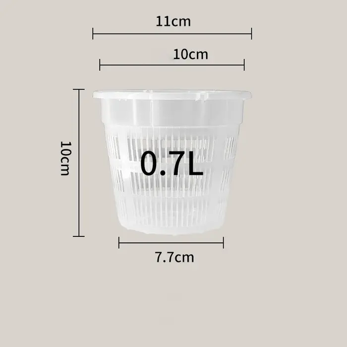 Pot de contrôle des racines Transparent orchidée mousse Phalaenopsis Pot de fleur en plastique respirant Pot
