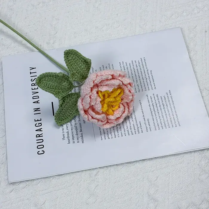 Fleur de pivoine au crochet