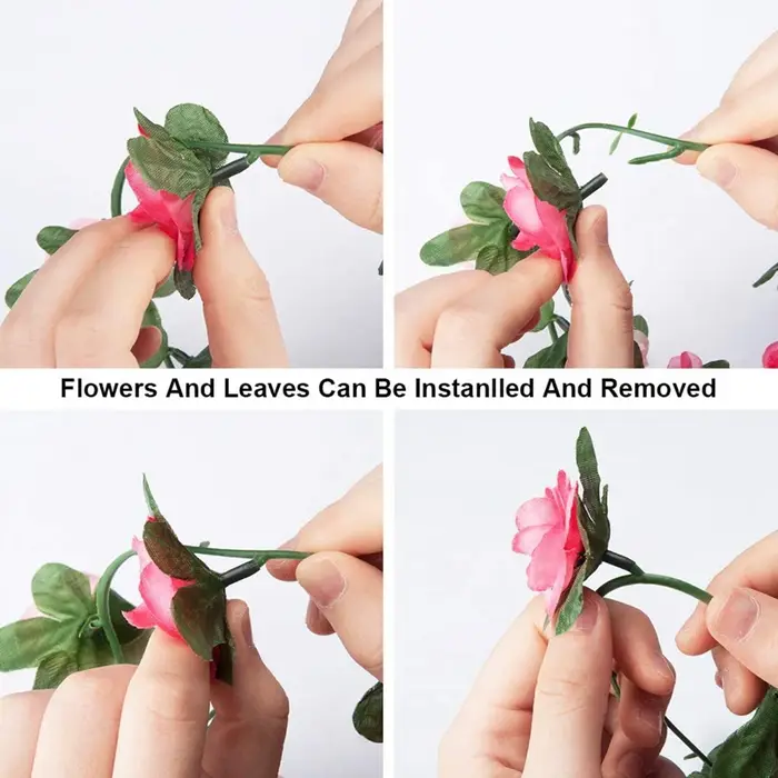 250CM Rose Fleurs Artificielles Guirlande pour Saison De Mariage Maison Chambre Décoration Printemps Automne Jardin Arche BRICOLAGE cadeau Faux Plante Vigne