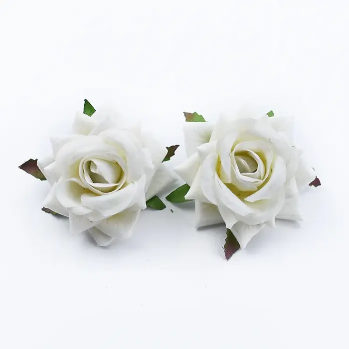 Fleurs artificielles en velours, 80 pièces, roses, pour Noël, maison, mariage, bouquet de patients, 