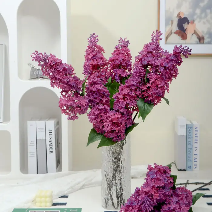 Fleur lilas artificielle en Silicone
