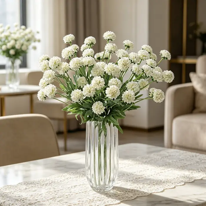 Fleurs Artificielles en Soie Chrysanthèmes pour Jardin