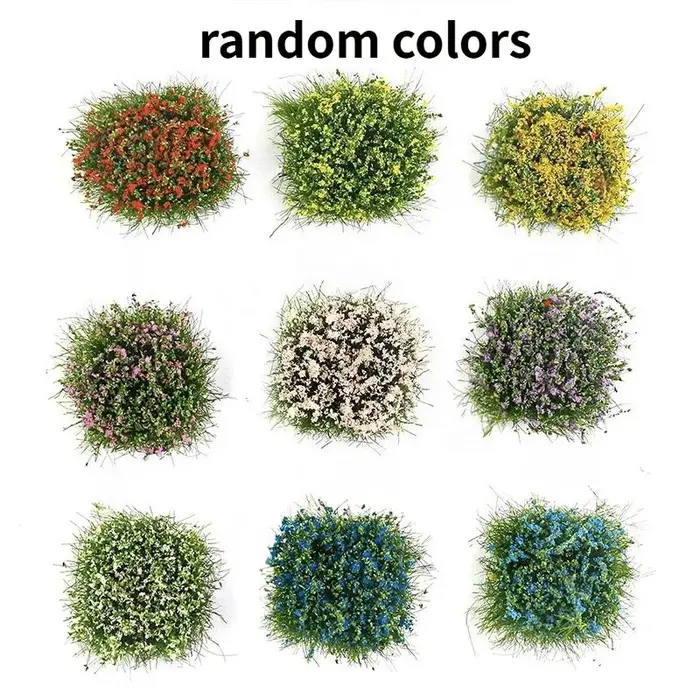 Lot de 8 modèles de grappes de fleurs artificielles de couleur aléatoire pour table de sable