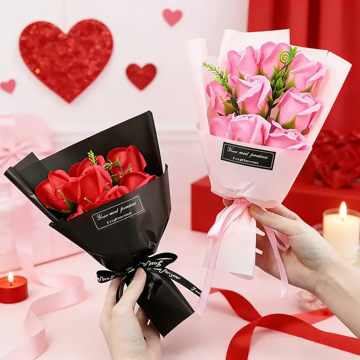 Bouquet de roses artificielles