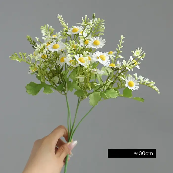 Bouquet de marguerites artificielles pour décoration de maison, fleur de camomille en plastique et s
