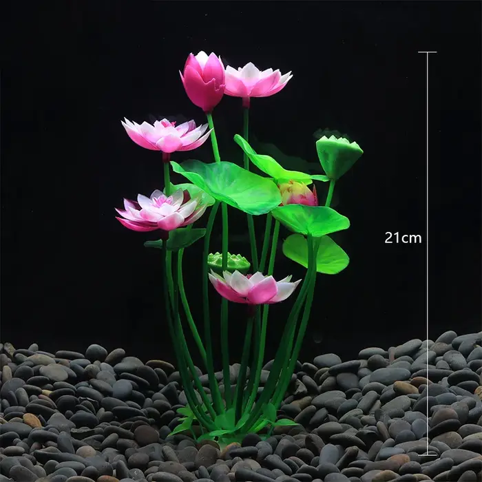 Plantes de Lotus artificielles pour Aquarium, décoration d'aquarium, aménagement paysager, ornements