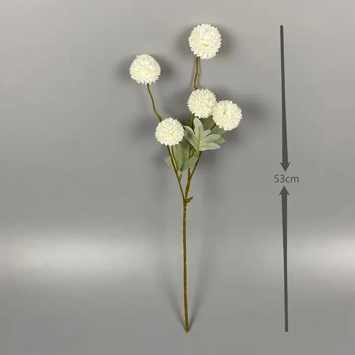 Fleurs artificielles bon marché à 5 têtes, chrysanthème, pissenlit, longue branche, pour décorations de mariage et de fête à domicile, fausses fleurs