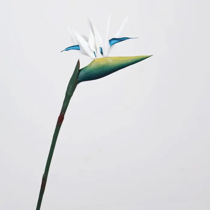 Plante oiseau de paradis artificiel de 33 pouces, fausse fleur tropicale à tige unique pour la décor
