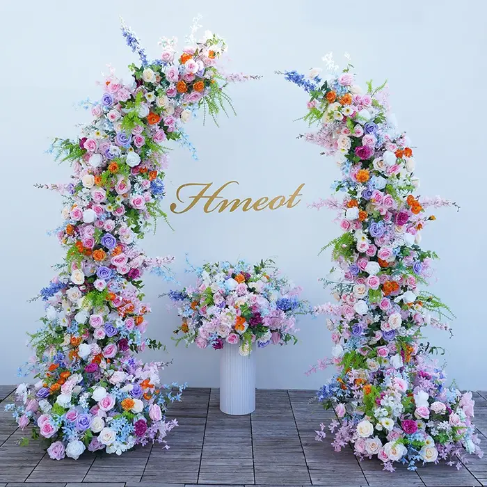 Arc en corne de Rose verte colorée romantique