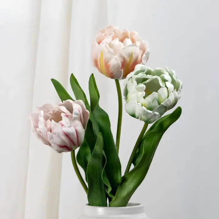 Lot de 5 fleurs artificielles de haute qualité en PU