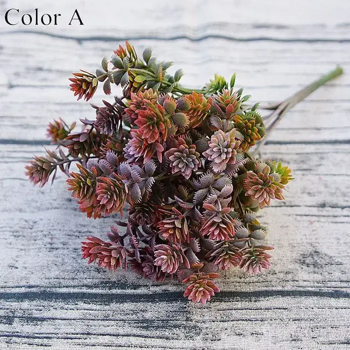 Plantes succulentes en plastique feuilles de chute artificielles flores bricolage succulentes artifi