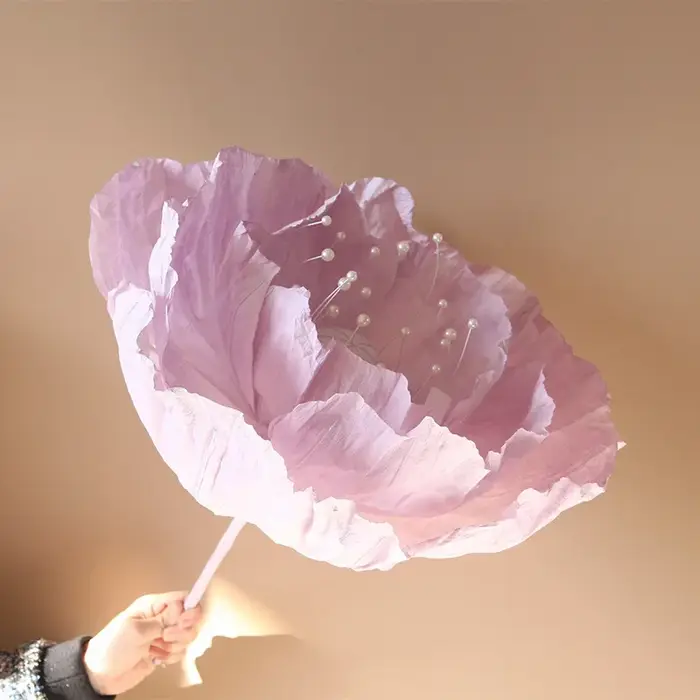 Fleurs artificielles en papier de pavot