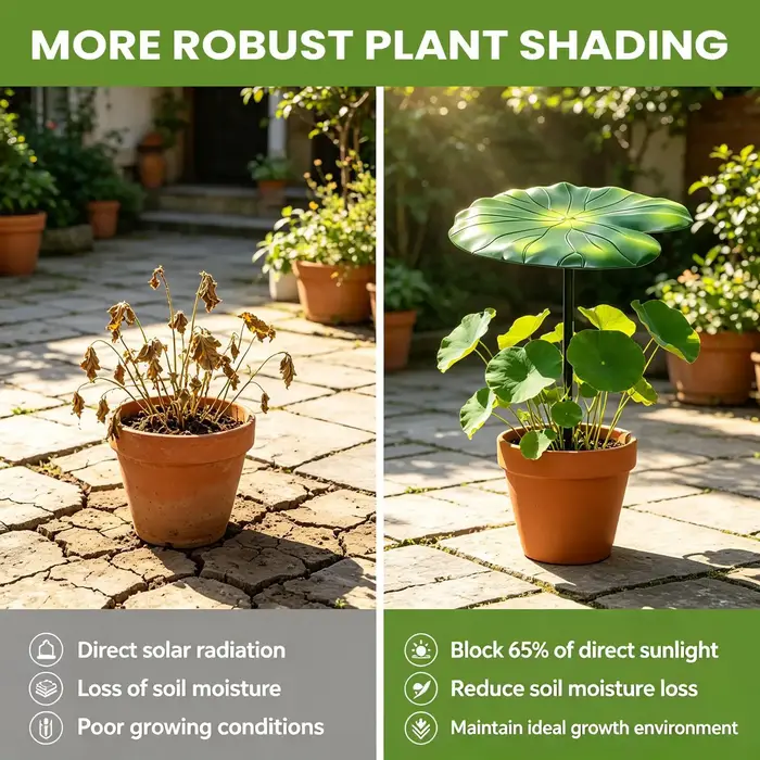 Parasols pour plantes en forme de feuille de 21 cm
