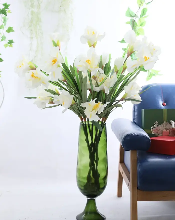 Fleurs d'iris artificielles en soie