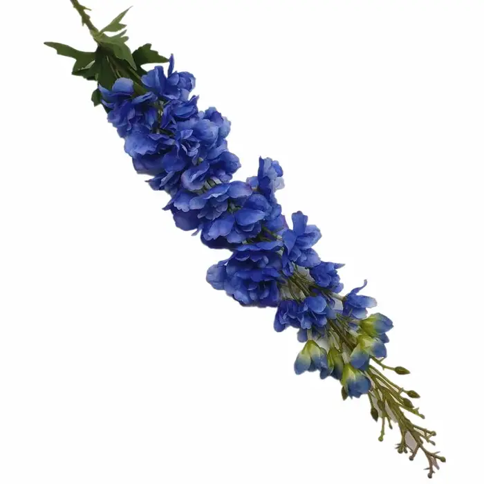 Branche de fleur de Delphinium artificielle avec longue tige simulée plante
