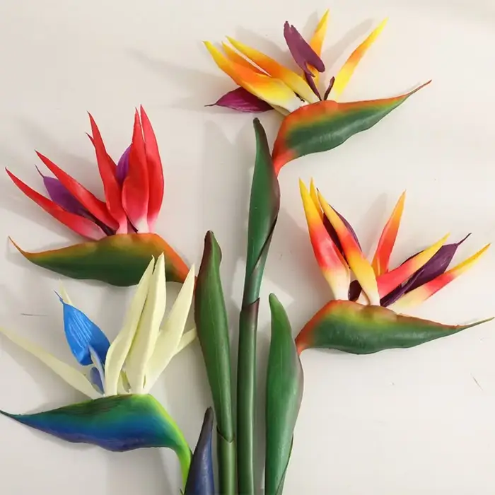 Fleurs artificielles de Strelitzia à longue tige