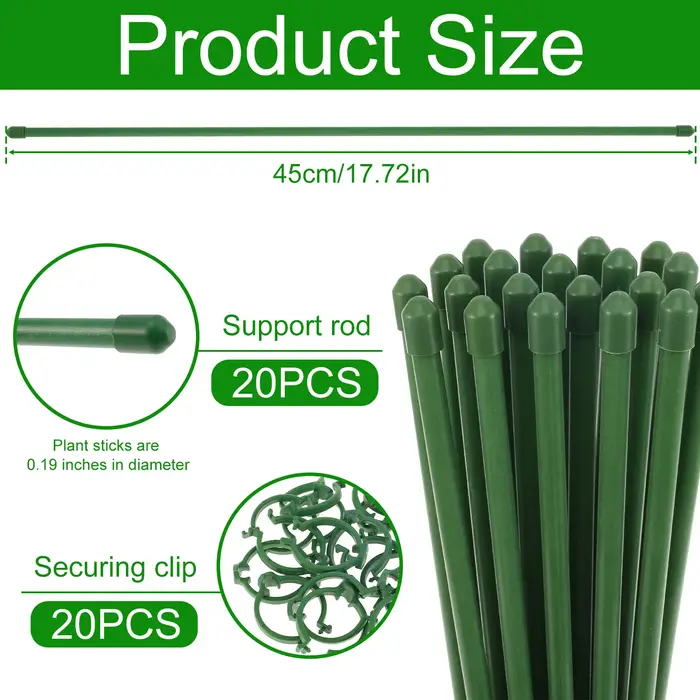 Piquets de Support pour plantes, cerceaux de Support pour plantes à tige unique réglables avec annea