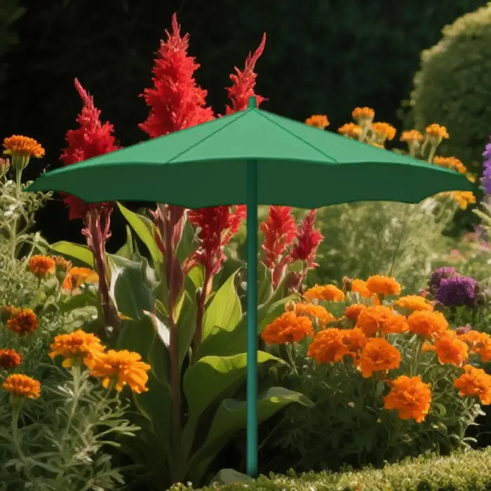 Lot de 3 Parasols pour Plantes avec Insertion au Sol
