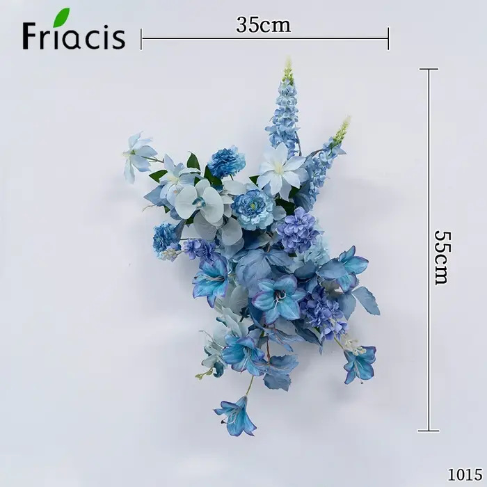 Nouvelles fleurs artificielles bleues, boule de fleurs de plomb de route, arrangement Floral, décora