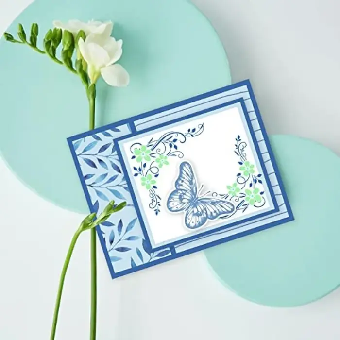 Timbres transparents en dentelle de fleurs