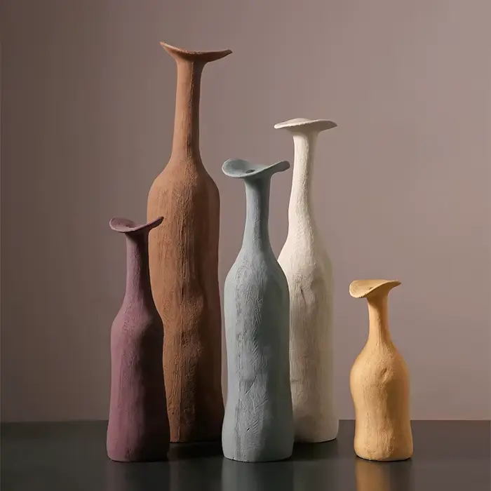 Vase à fleurs en céramique Macaron