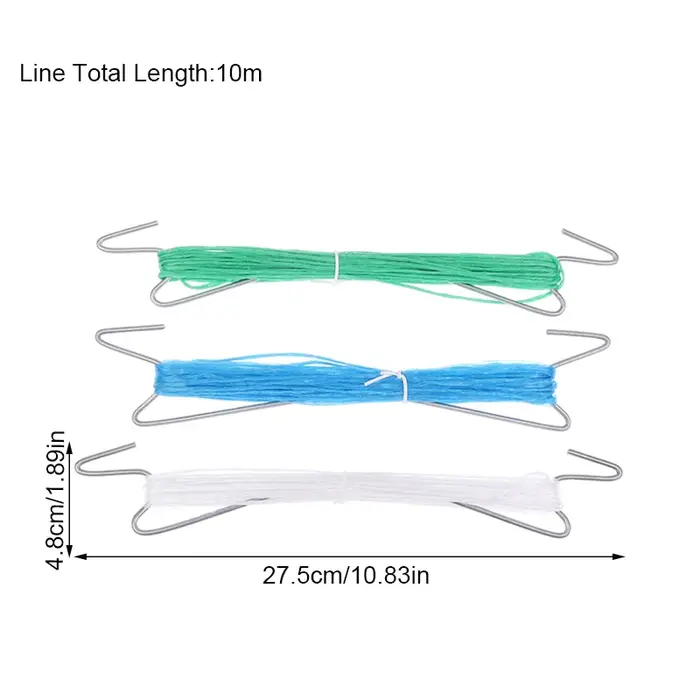 Lot de 10 crochets de fixation pour plantes avec corde de 10 m + 20