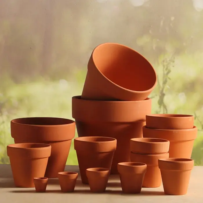 Mini pot en terre cuite en argile céramique, jardinière, pots de fleurs quantiques, pots de pépinière succulents, grand, 10 pièces
