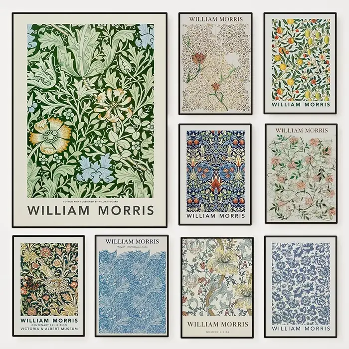 Affiche de fleurs de jardin moderne William Morris, Art Floral botanique Vintage, peinture sur toile, Art mural, décoration de maison pour salon