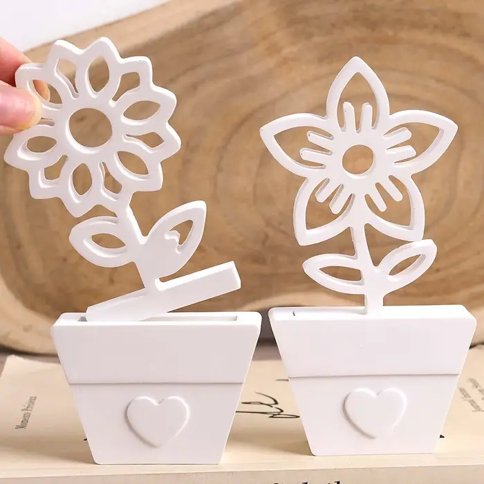 Pot de fleurs ornement Silicone moule bricolage conception creuse tournesol tulipe Acacia