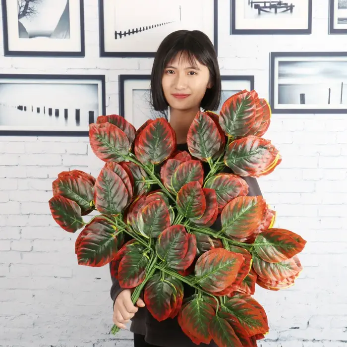 Feuilles de mangue en plastique pour centre commercial