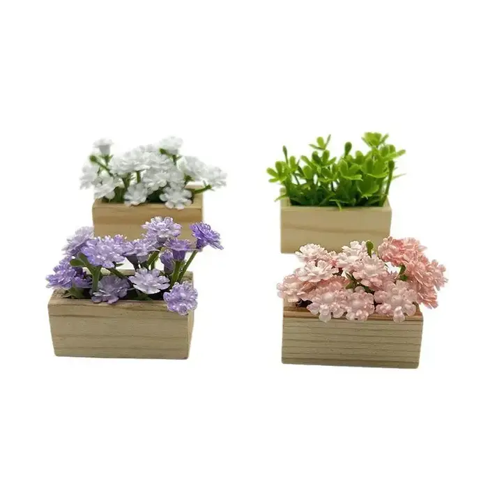 Plante artificielle de gypsophile en pot, mini-plante durable, ornement de verdure artificielle pour table de restaurant, décoration de micro-paysage