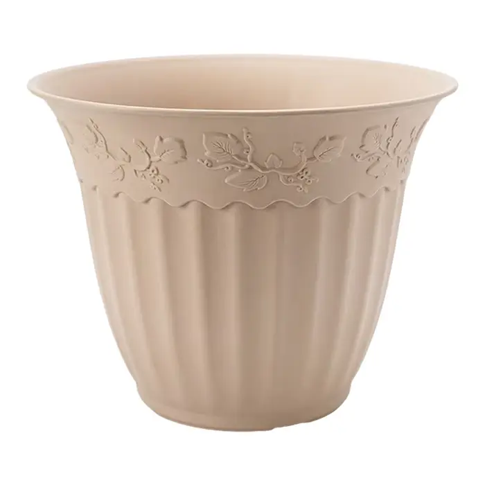 Pot de fleurs en plastique de 8 pouces avec trous de drainage