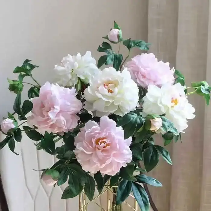 Fleur artificielle de pivoine de luxe de 27.2 pouces