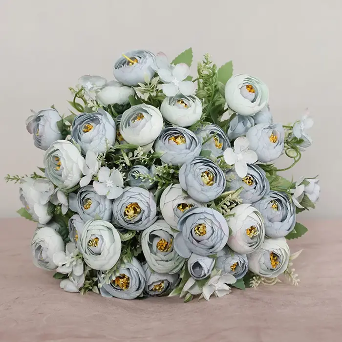 Vases de roses à thé multicolores pour décoration de maison