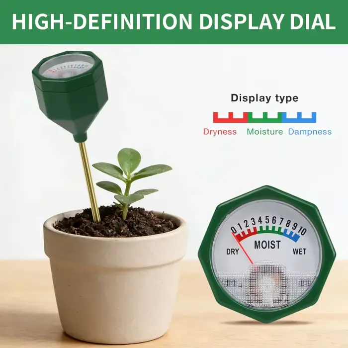 Testeur d'humidité du sol sans batterie, capteur hygromètre pour surveiller l'hydratation des plantes, intérieur/extérieur, jardin, pelouse