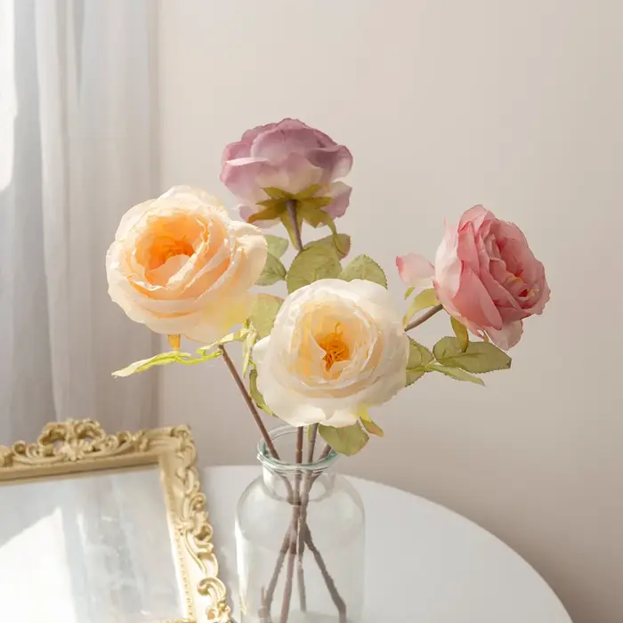 Bouquets de Roses artificielles au Caramel